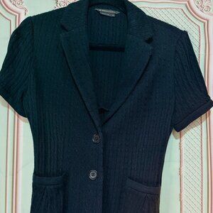 BCBGMAXAZRIA Knit Blazer Tee Jacket | Black S